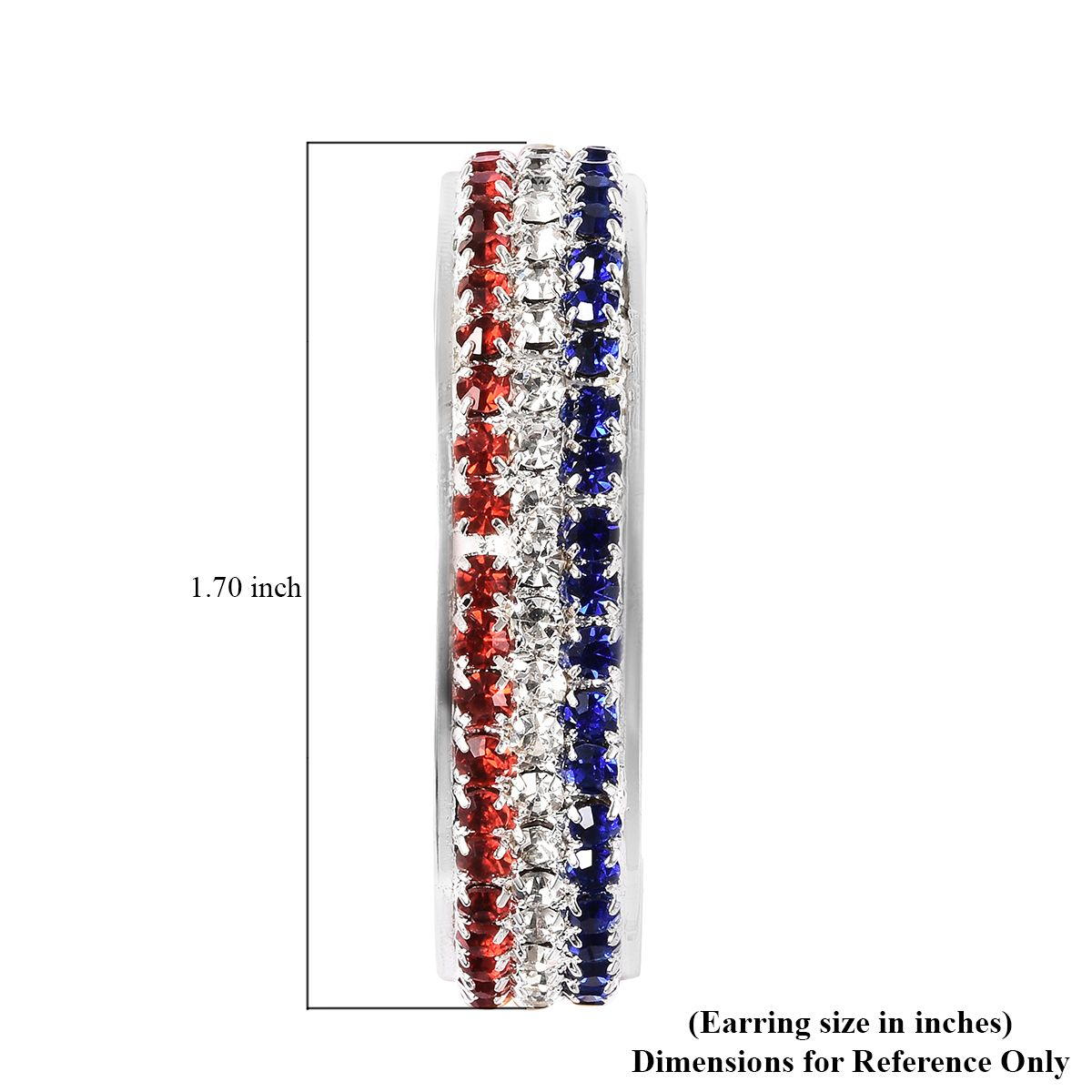 American Flag Half Hoop Earrings