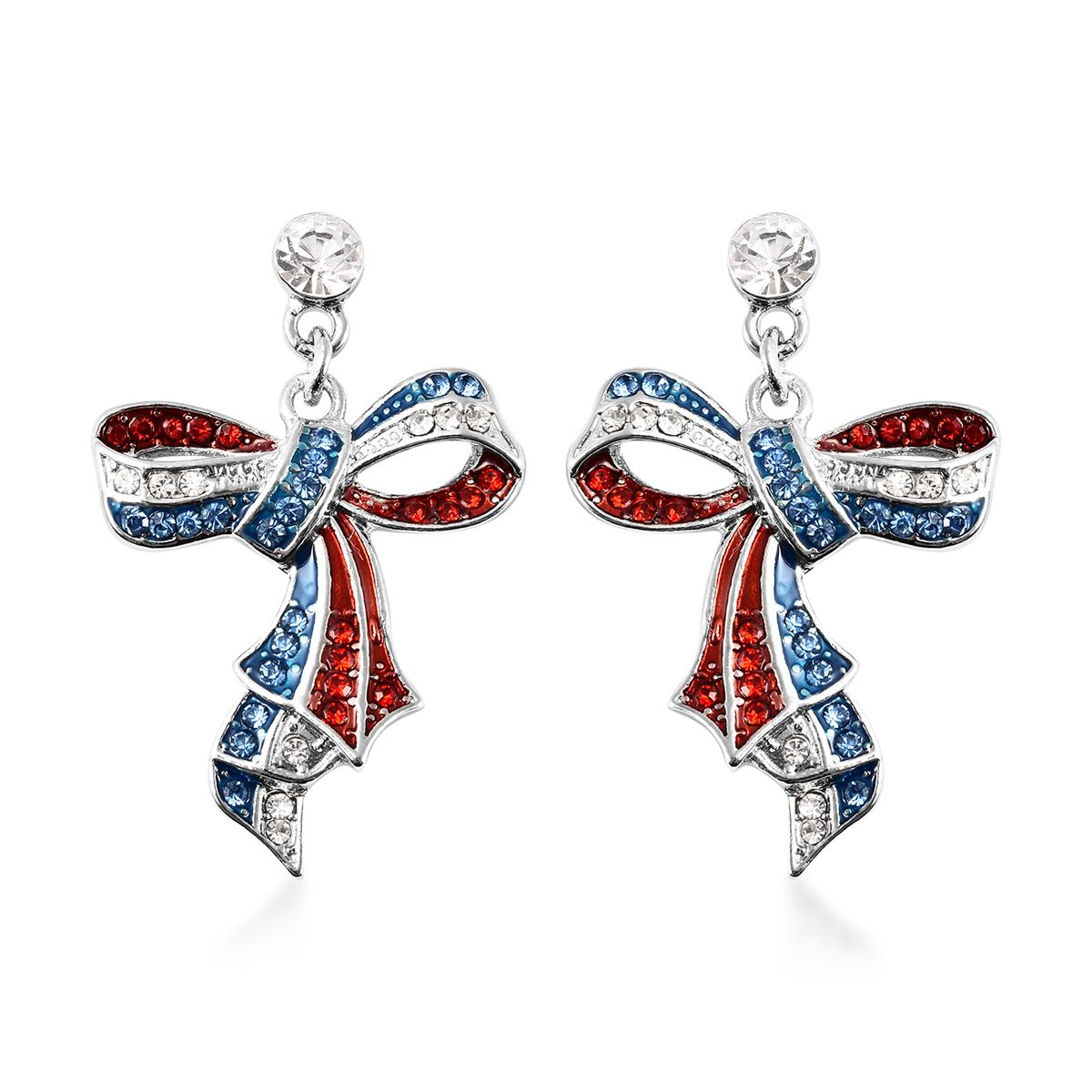 American Flag Ribbon Earrings