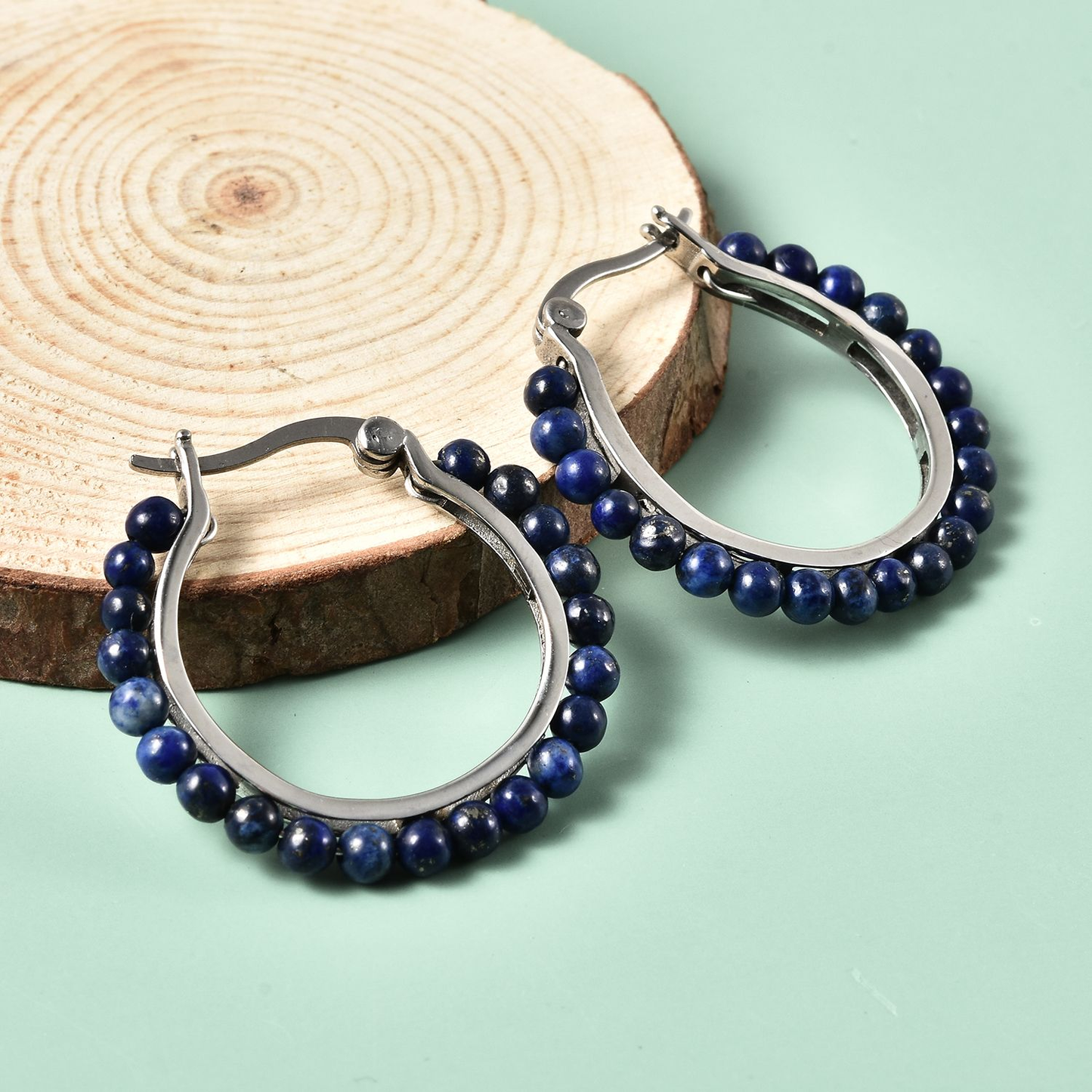 Beaded Hoop Earrings