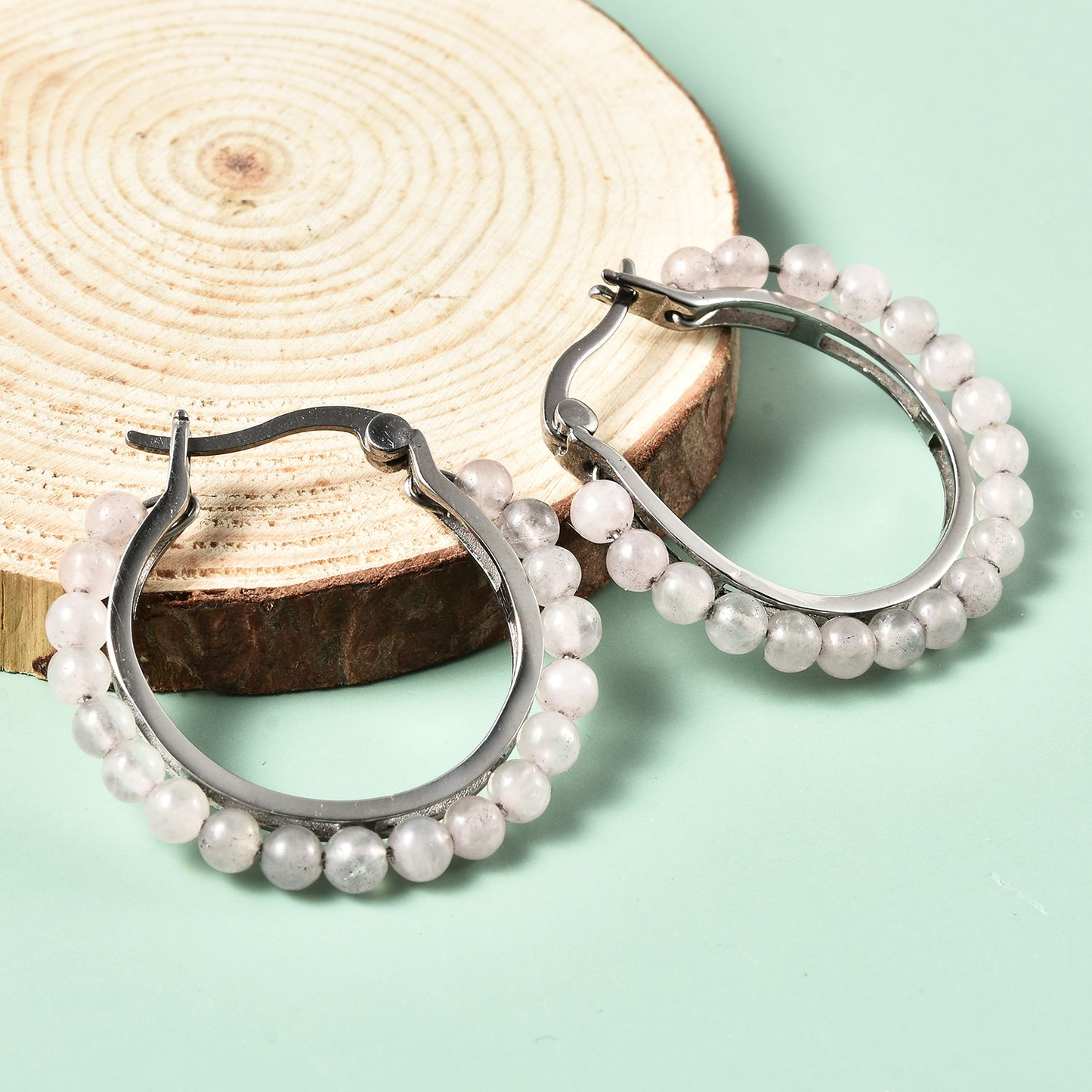 Beaded Hoop Earrings