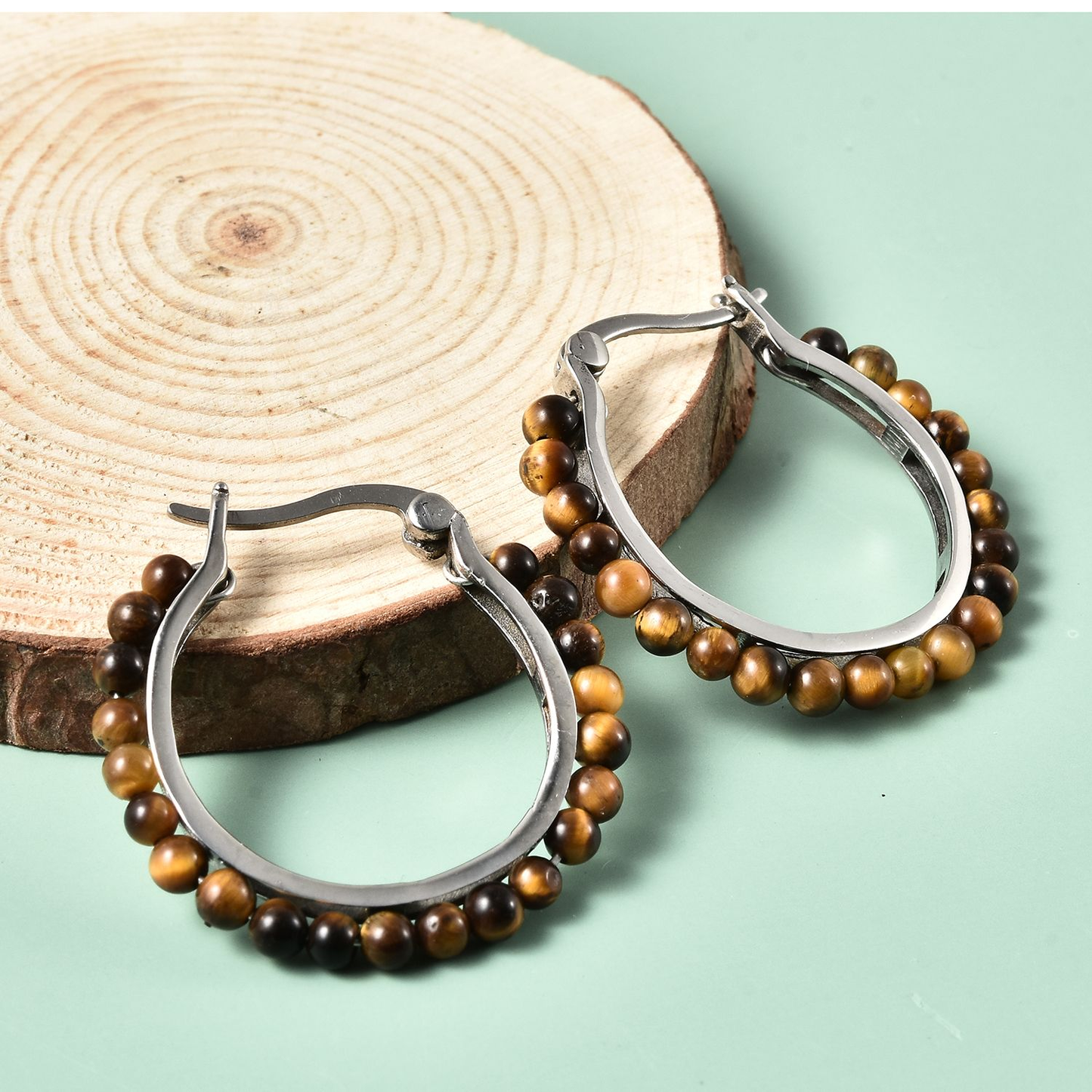 Beaded Hoop Earrings