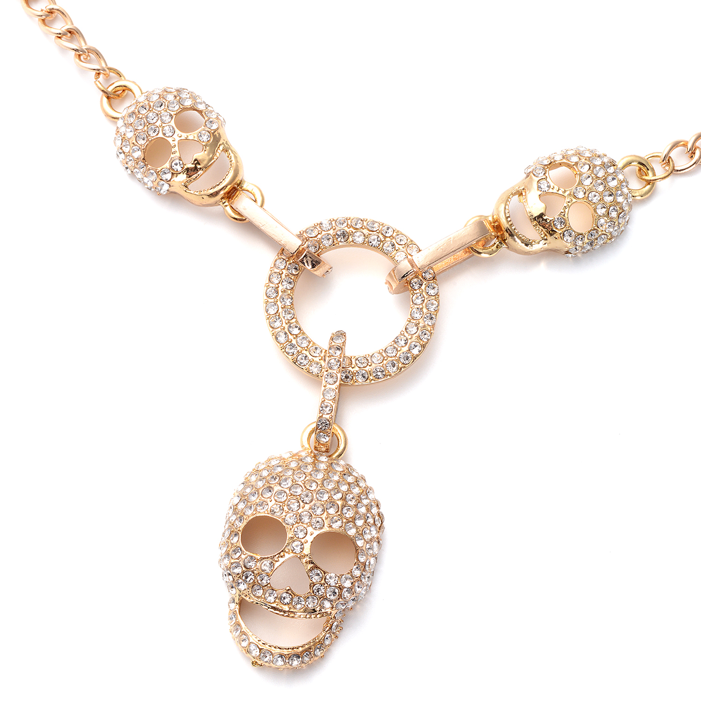 Crystal Skull Charm Necklace