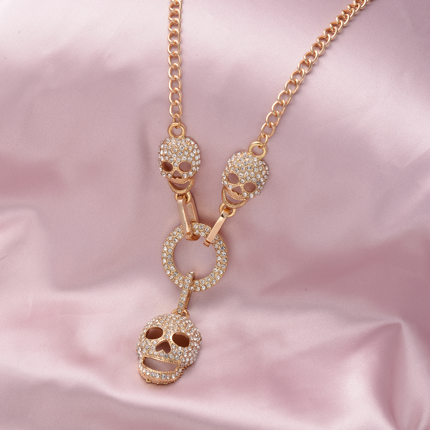 Crystal Skull Charm Necklace