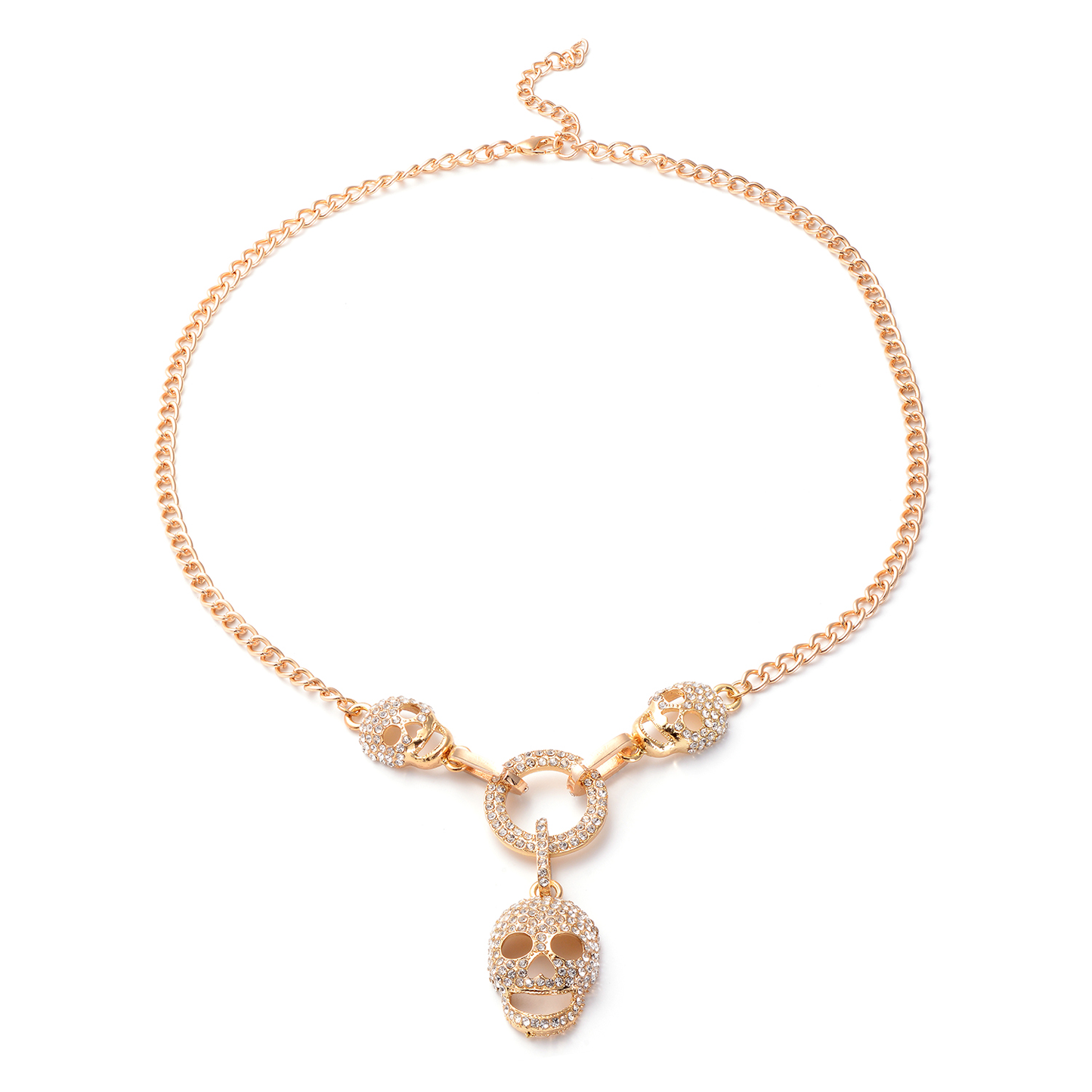 Crystal Skull Charm Necklace