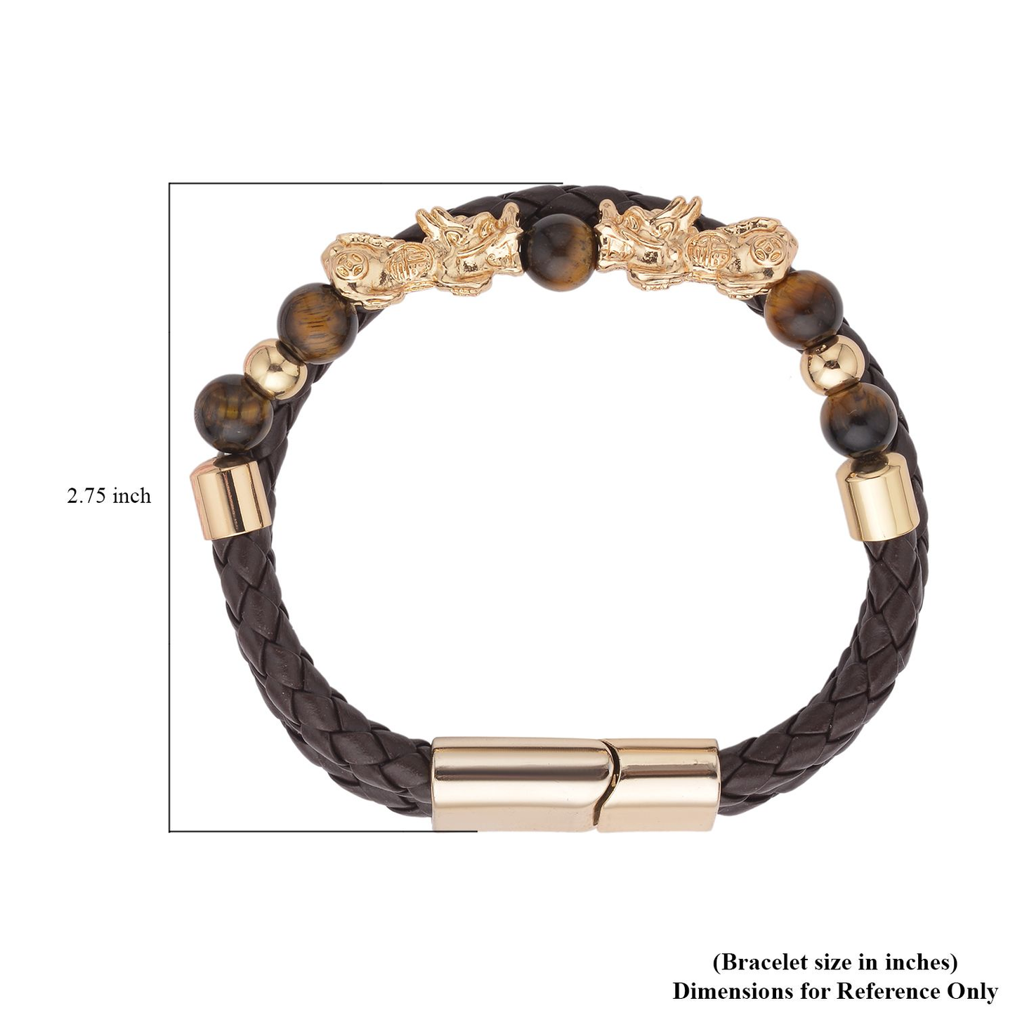 Faux Leather Feng Shui Pixiu Bracelet