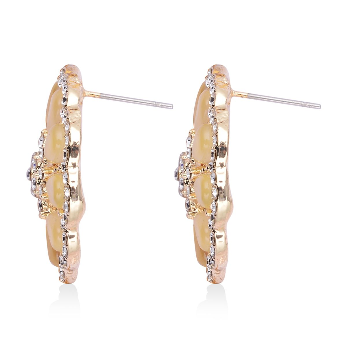 Crystal Floral Stud Earrings