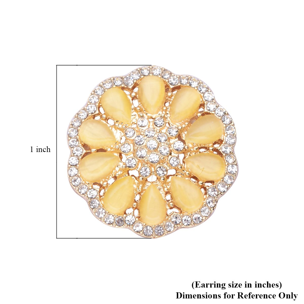 Crystal Floral Stud Earrings