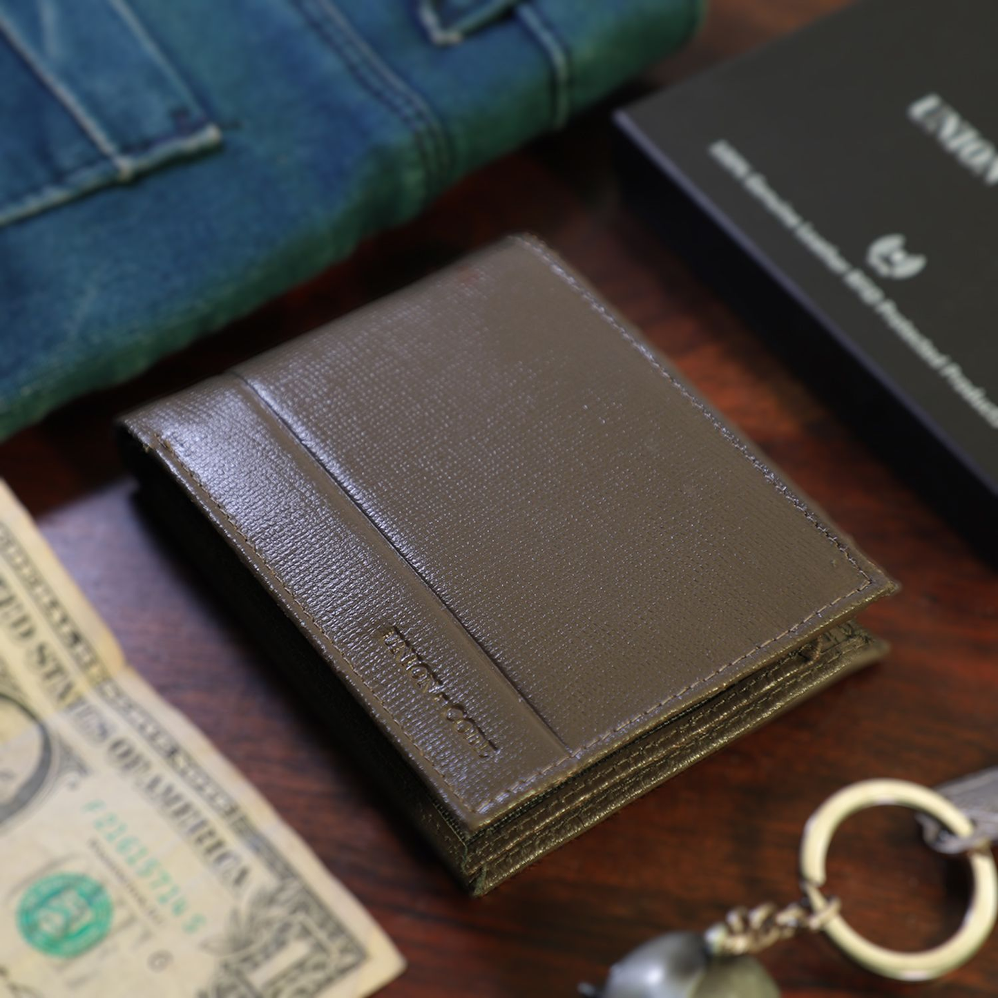 Genuine Leather Bi Fold Men's RFID Wallet
