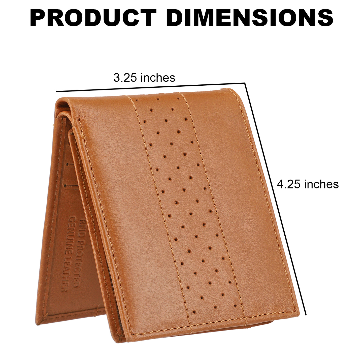 Genuine Leather Bi Fold Men's RFID Wallet