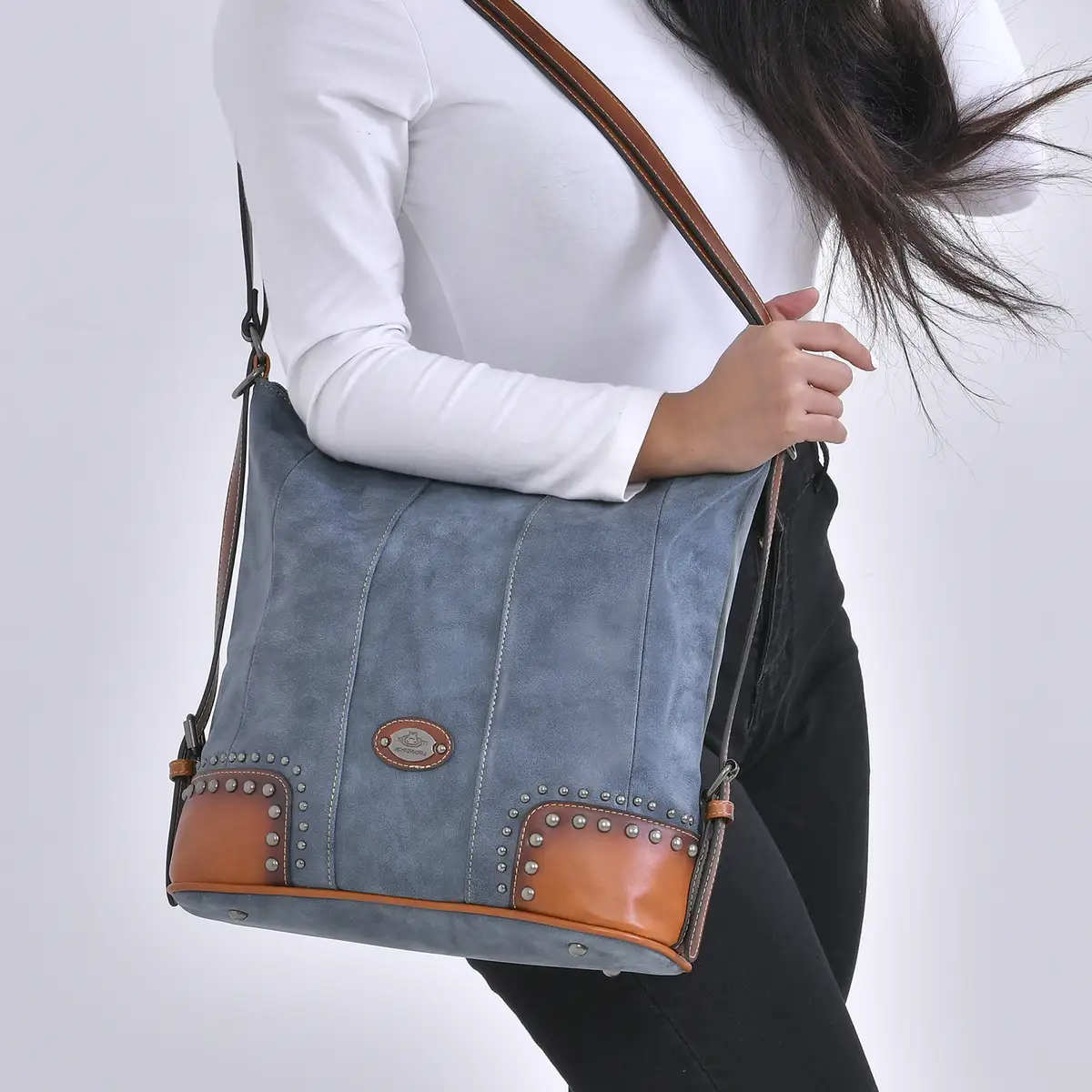 Faux Leather Hobo Bag/ Backpack
