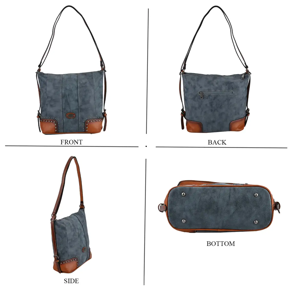 Faux Leather Hobo Bag/ Backpack