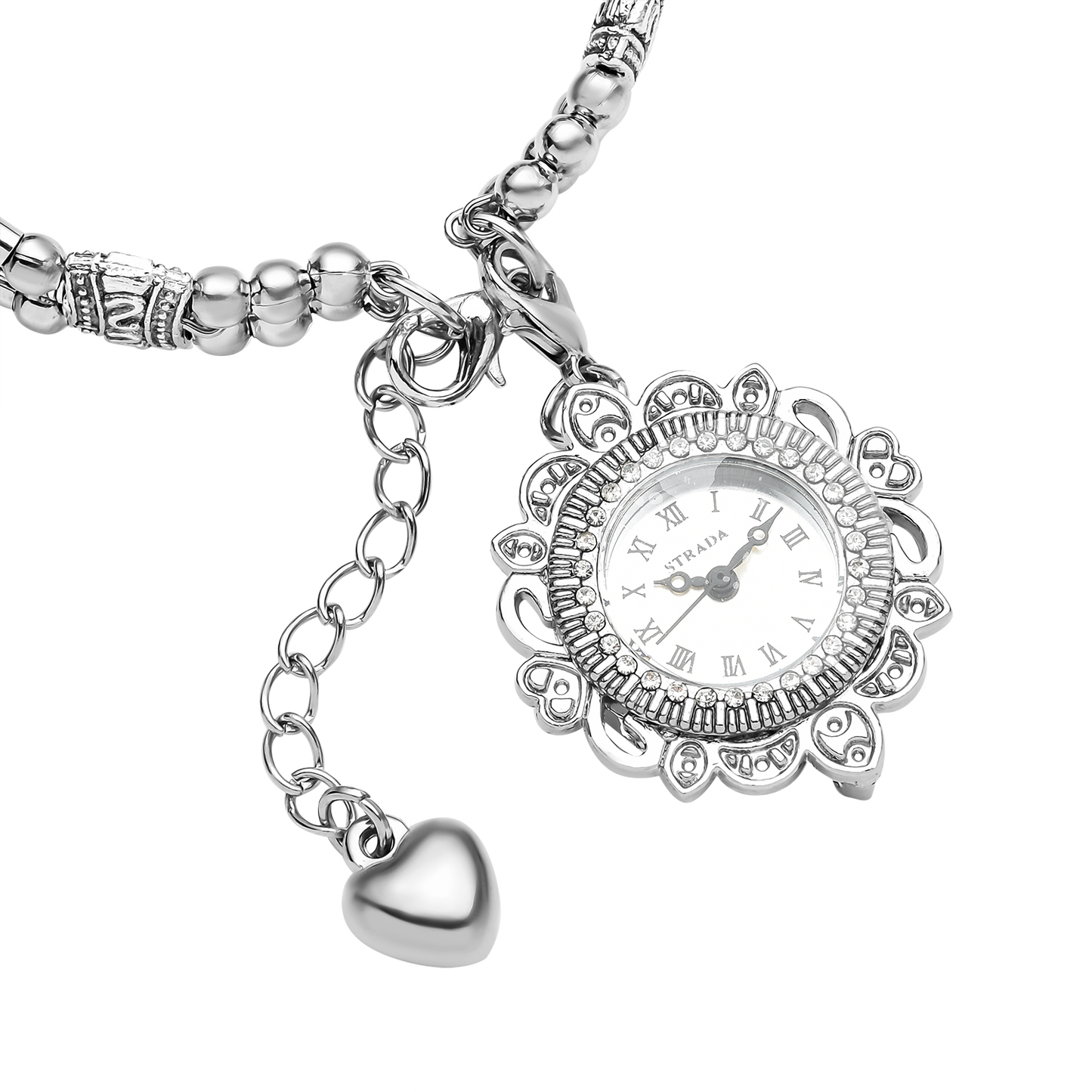 Beaded and Austrian Crystal Bracelet with removable Watch Charm