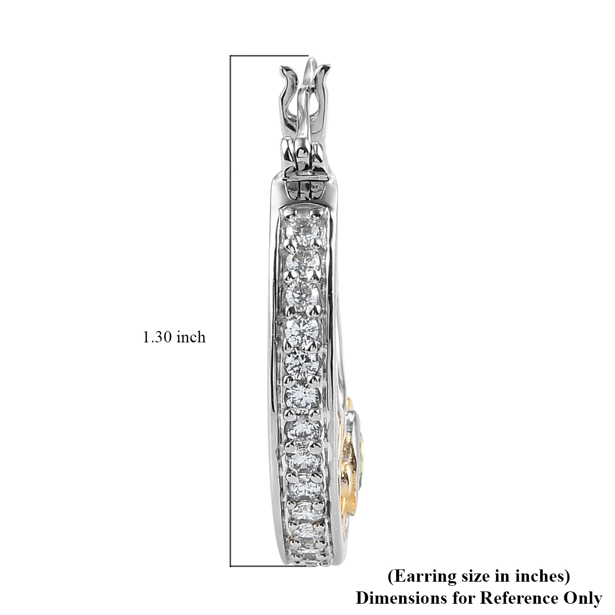 KARIS Peridot and Simulated Diamond Earrings