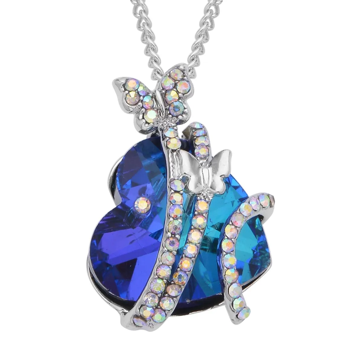 Magic Glass Crystal Heart Necklace
