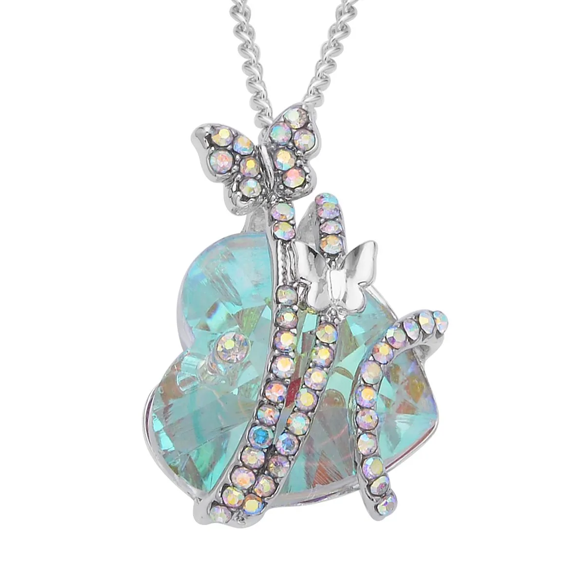Magic Glass Crystal Heart Necklace