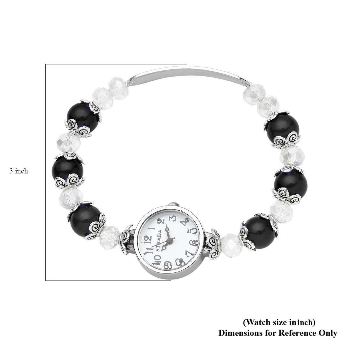 Beaded Bracelet Watch with Medical Alert