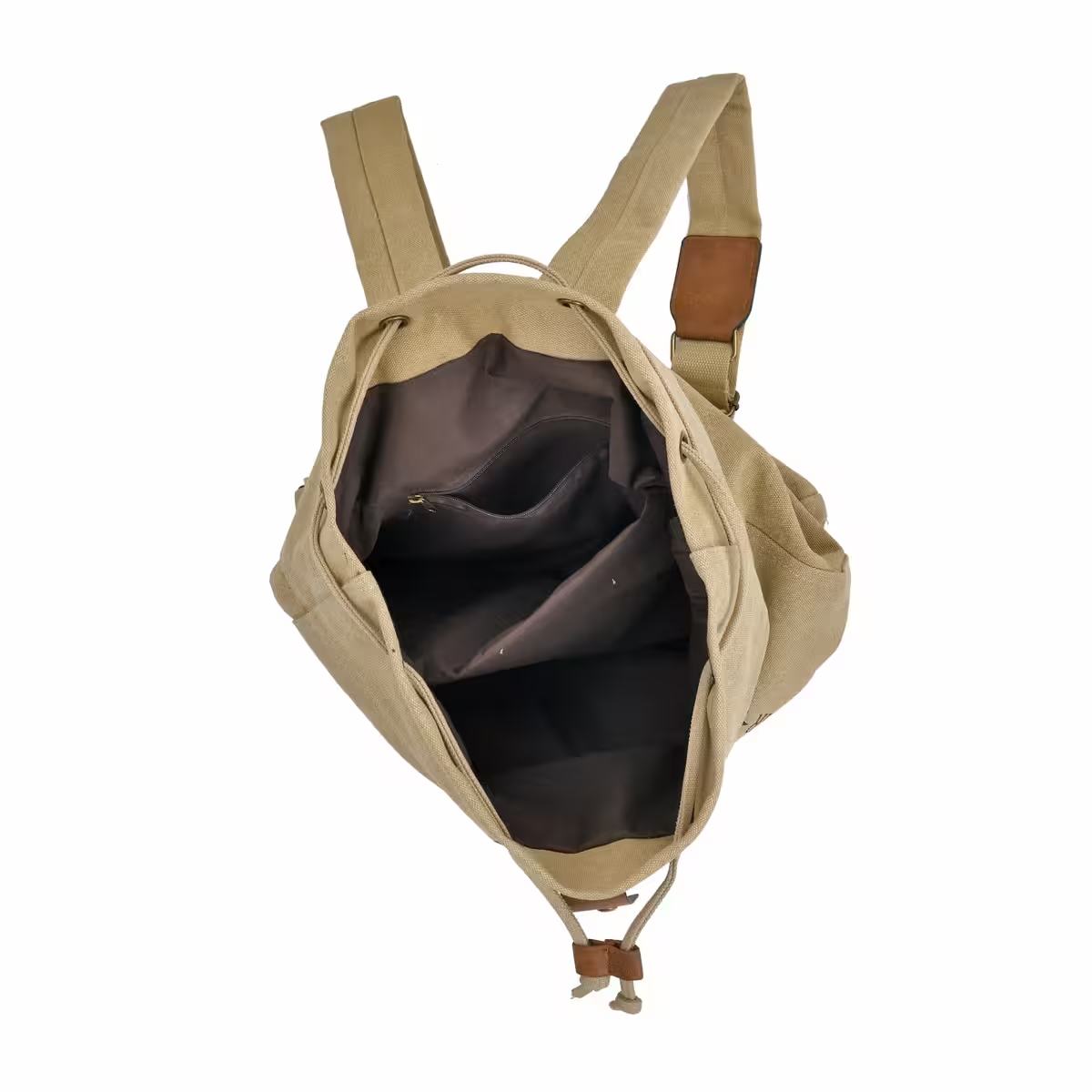 Khaki Anchor Pattern Backpack