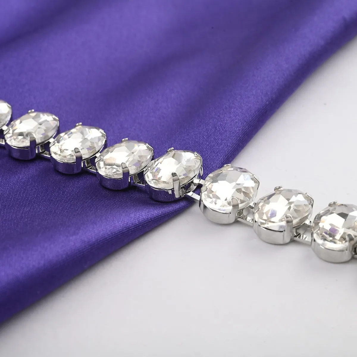 Oval Glass Tennis Bracelet