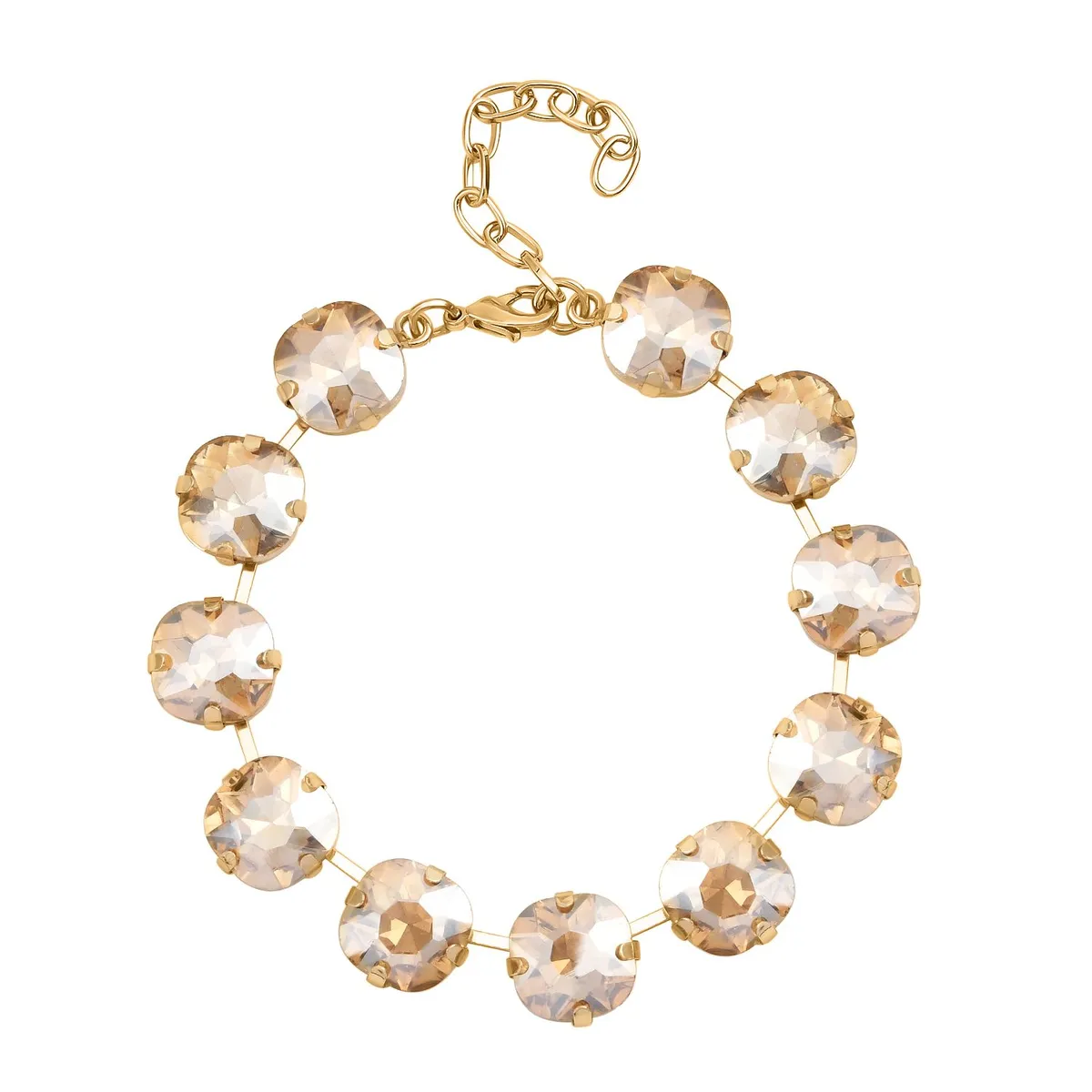 Round Glass Tennis Bracelet