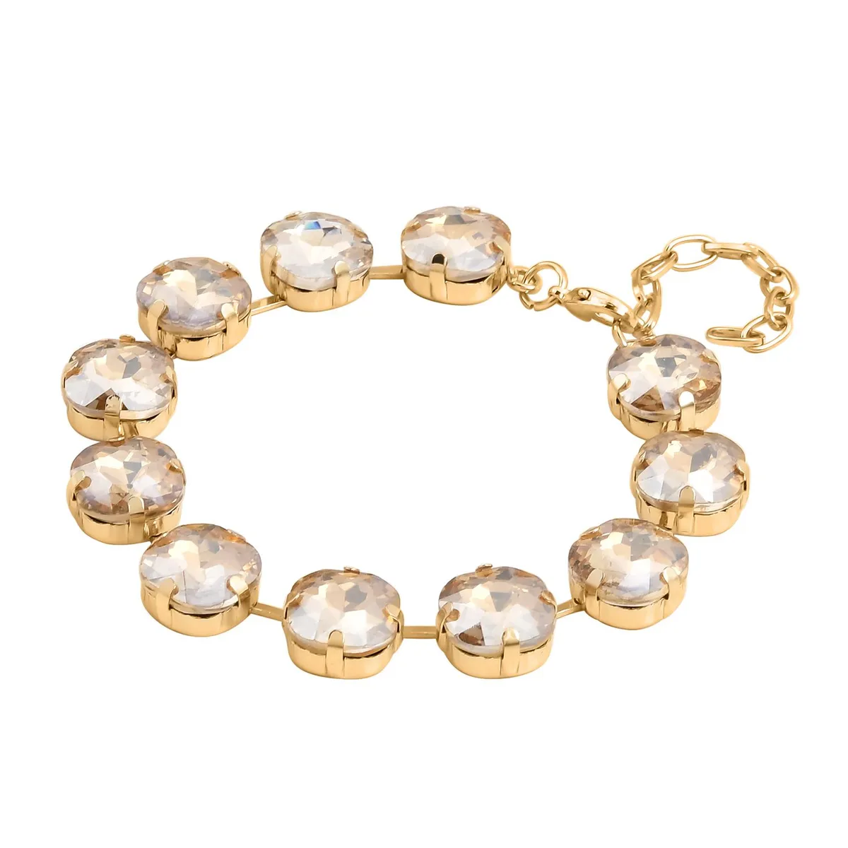 Round Glass Tennis Bracelet