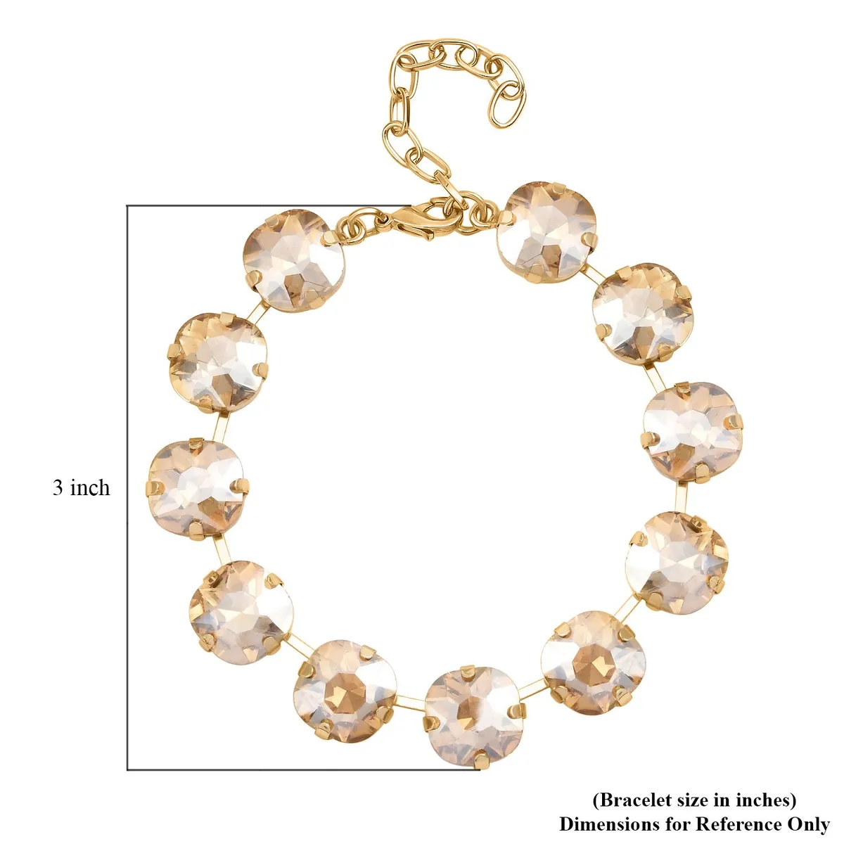 Round Glass Tennis Bracelet