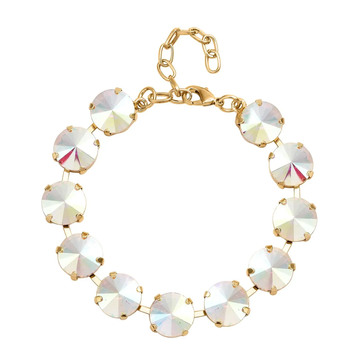 Round Glass Tennis Bracelet