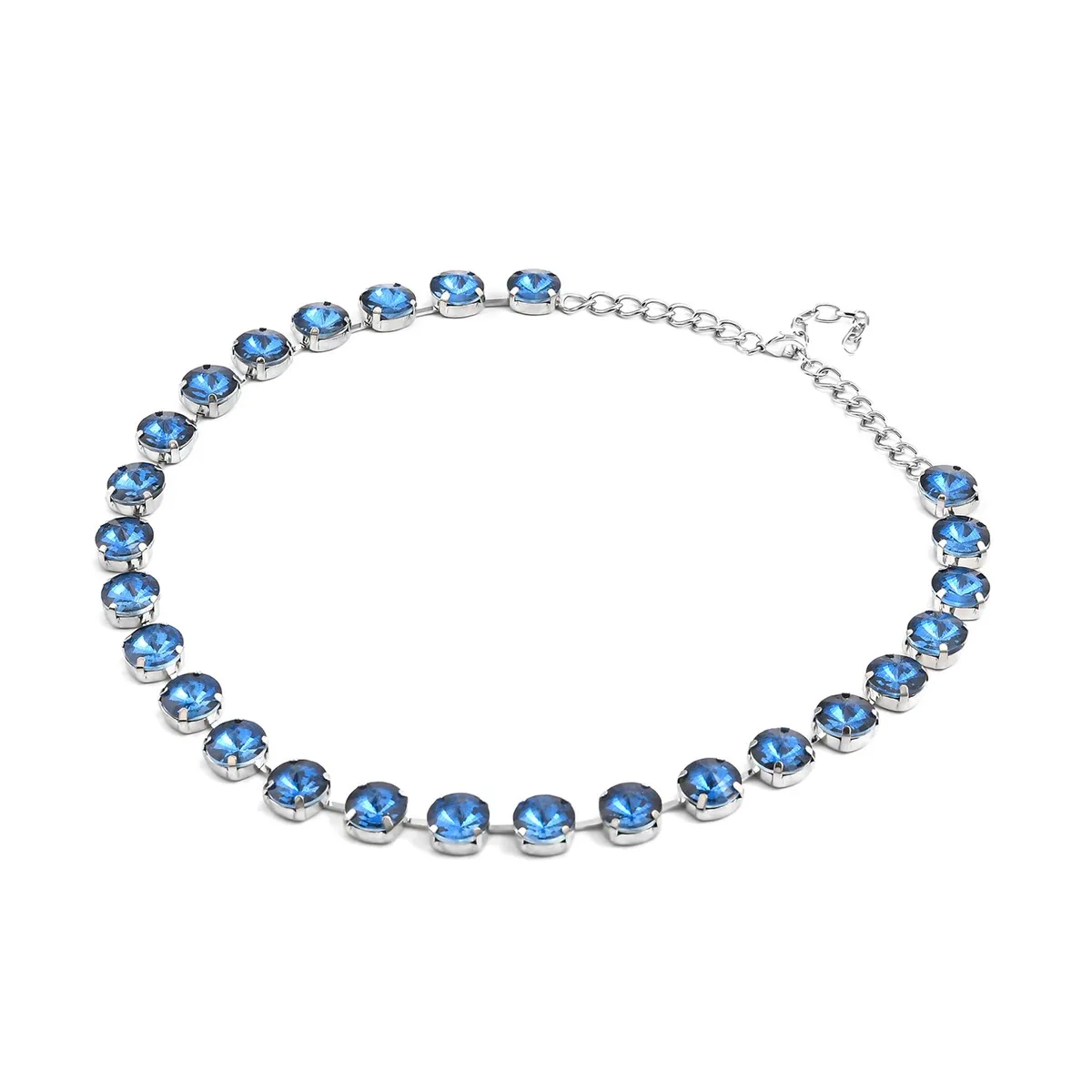 Round Glass Tennis Necklace