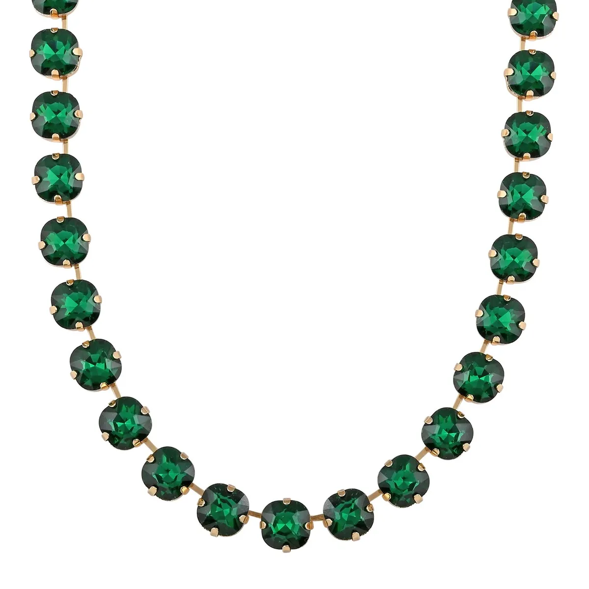 Round Glass Tennis Necklace