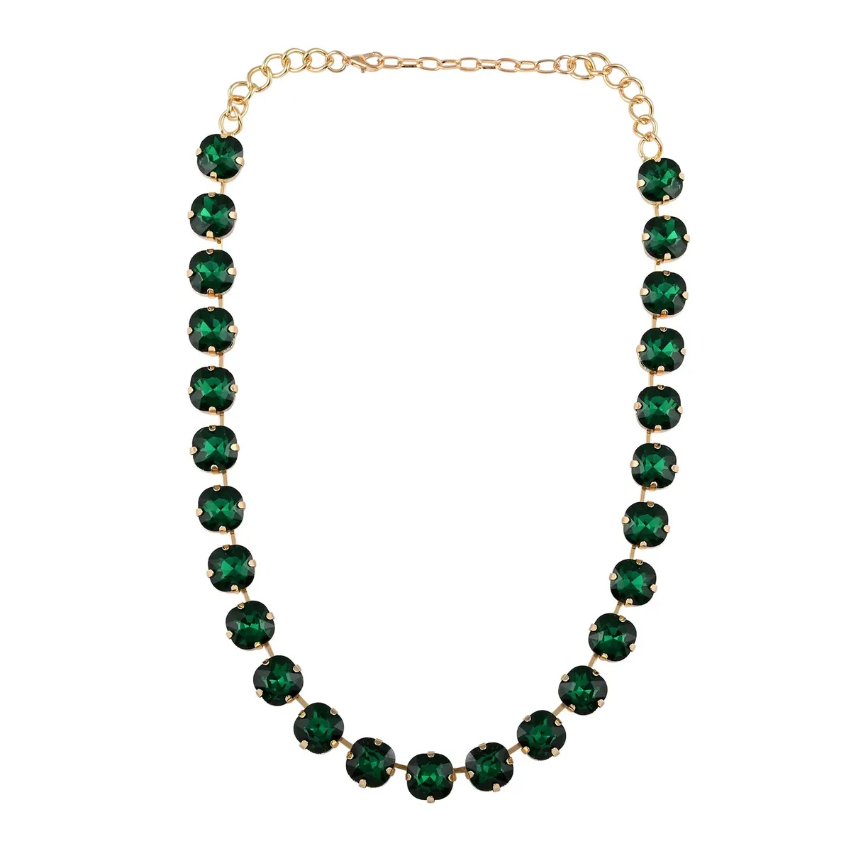 Round Glass Tennis Necklace