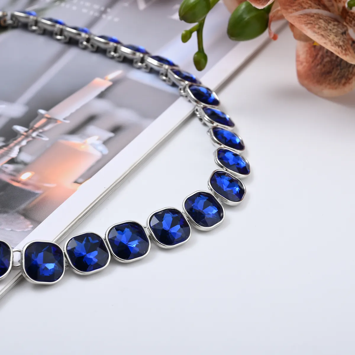 Sapphire Tennis Necklace