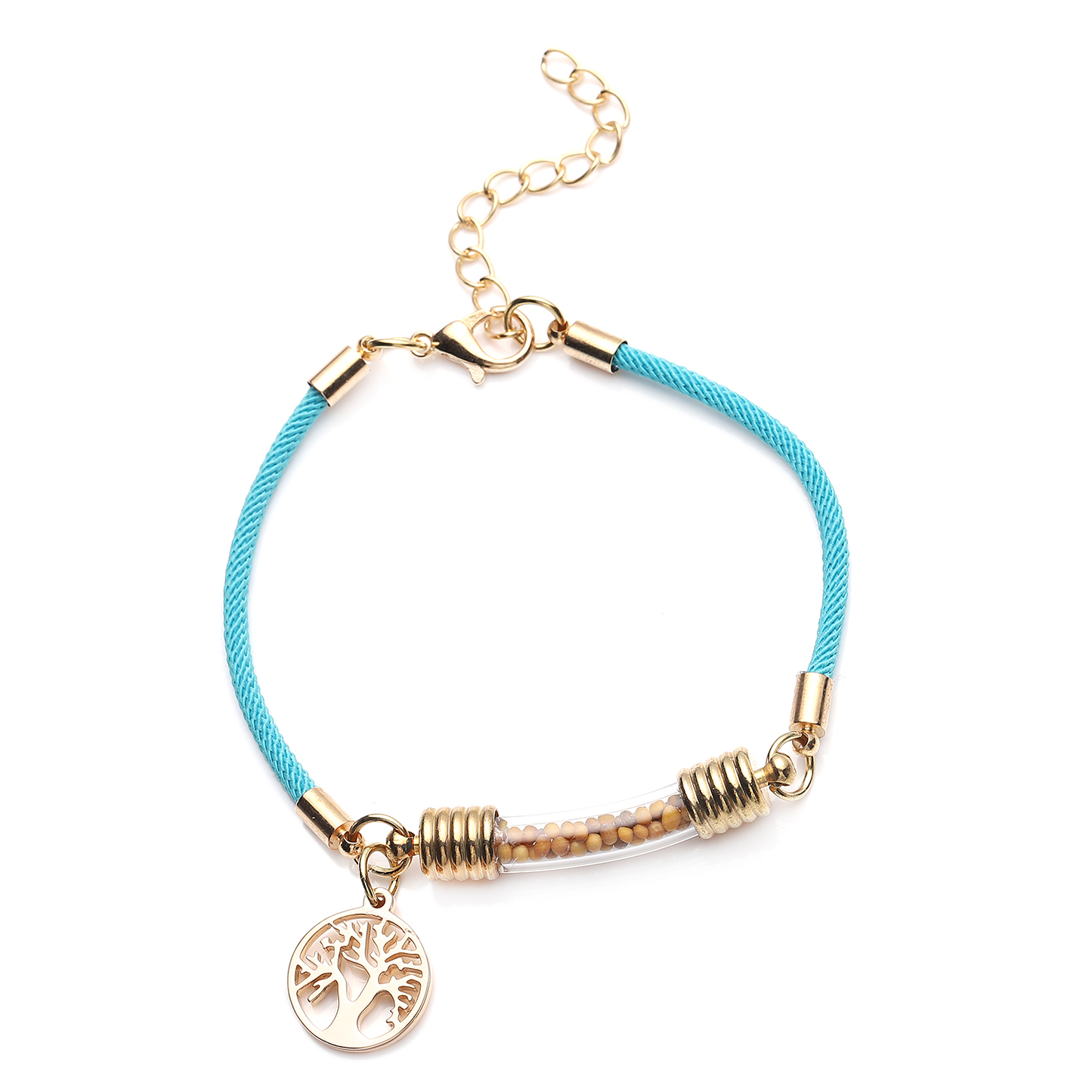 Tree of Life Milan Rope Bracelet with Glass Tube