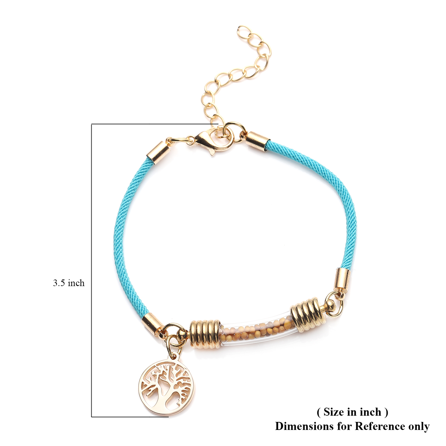 Tree of Life Milan Rope Bracelet with Glass Tube