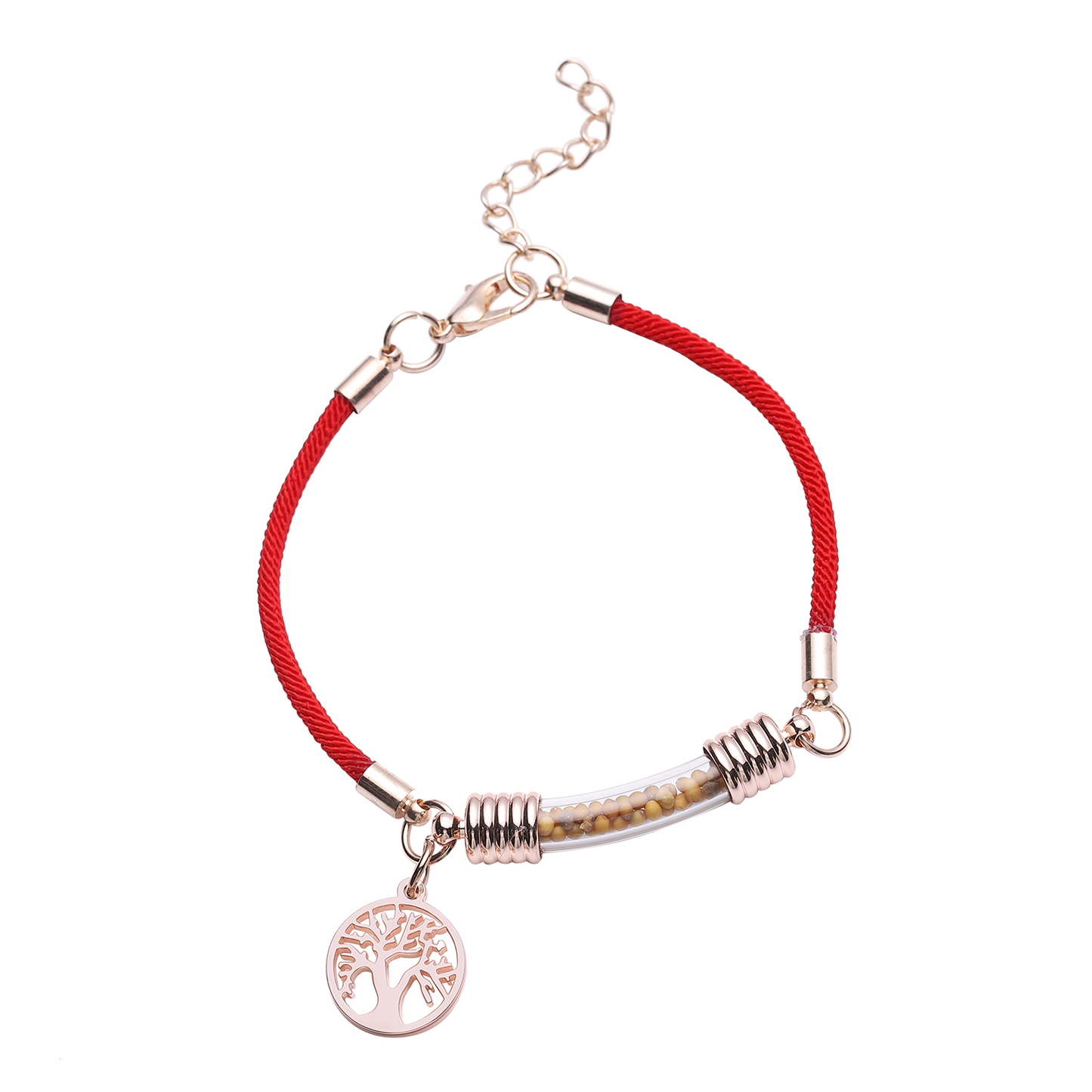 Tree of Life Milan Rope Bracelet with Glass Tube