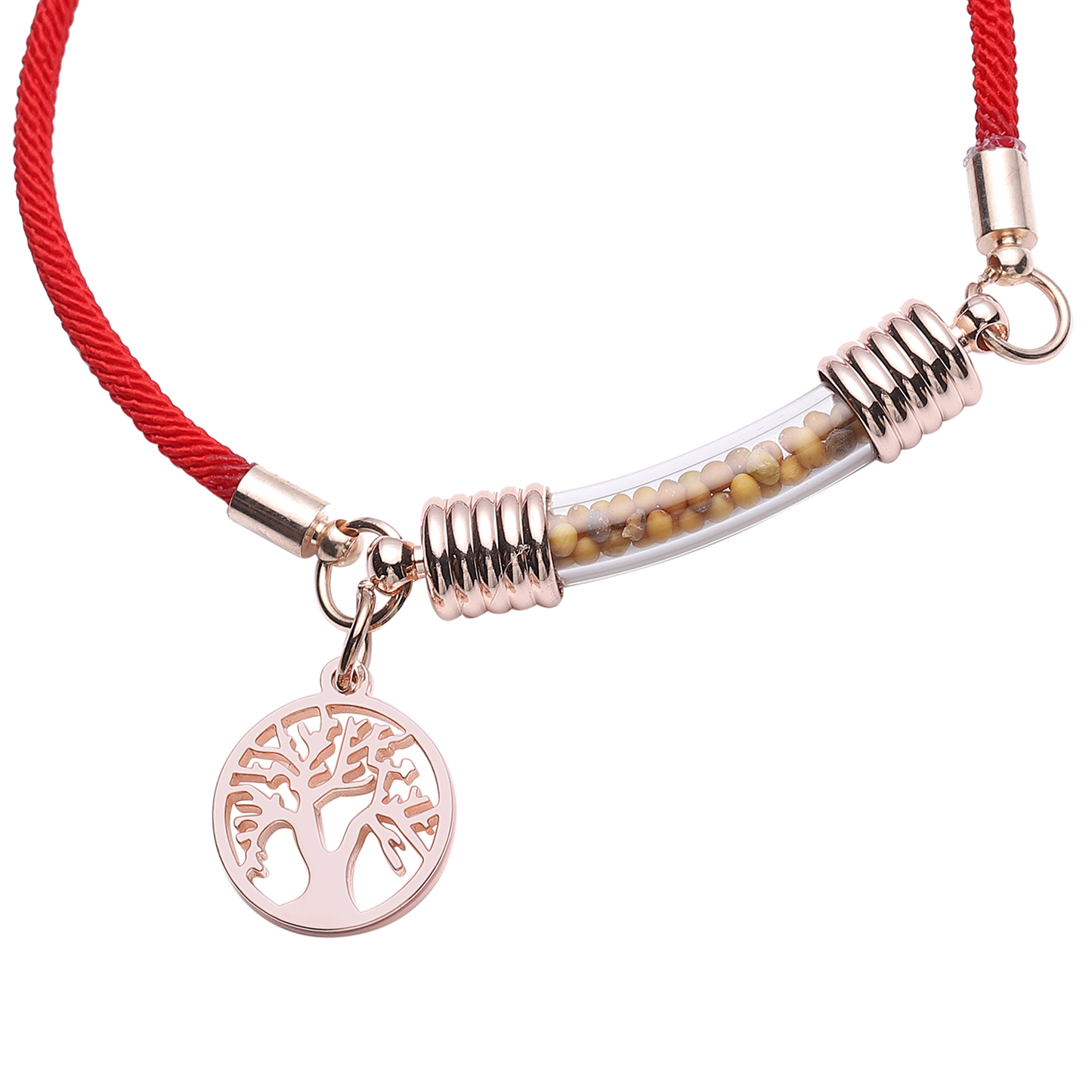 Tree of Life Milan Rope Bracelet with Glass Tube