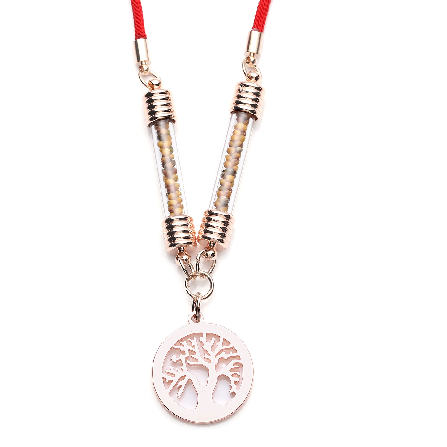 Simulated Diamond Tree of Life Rope Necklace