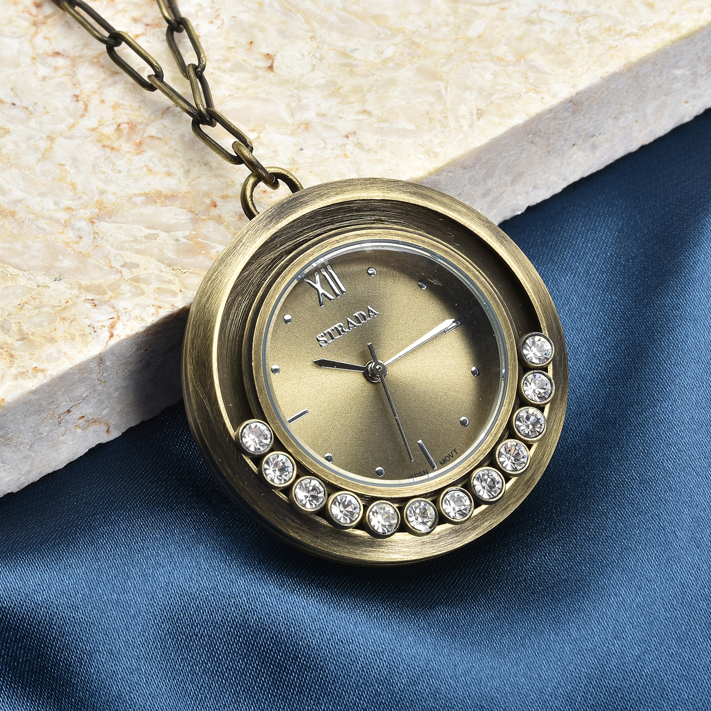 Watch Pendant W/ Crystals
