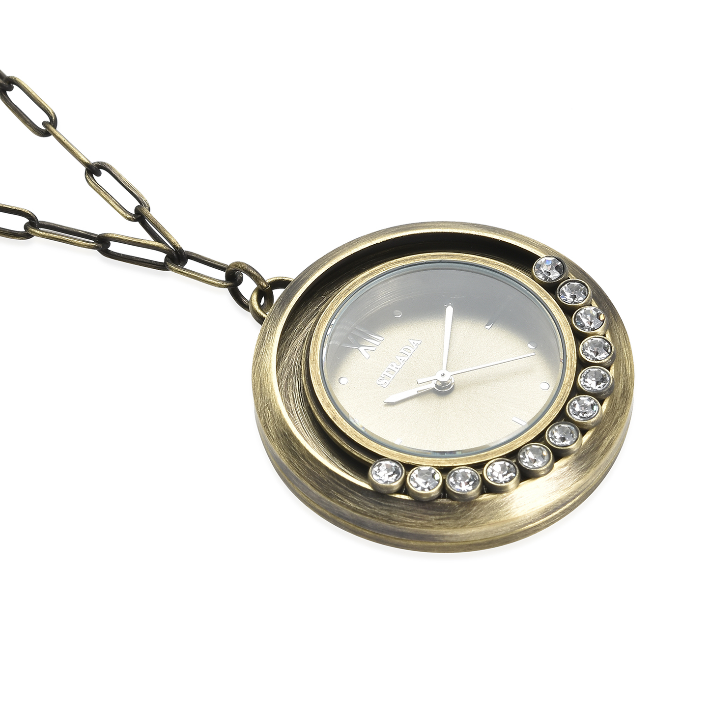 Watch Pendant W/ Crystals