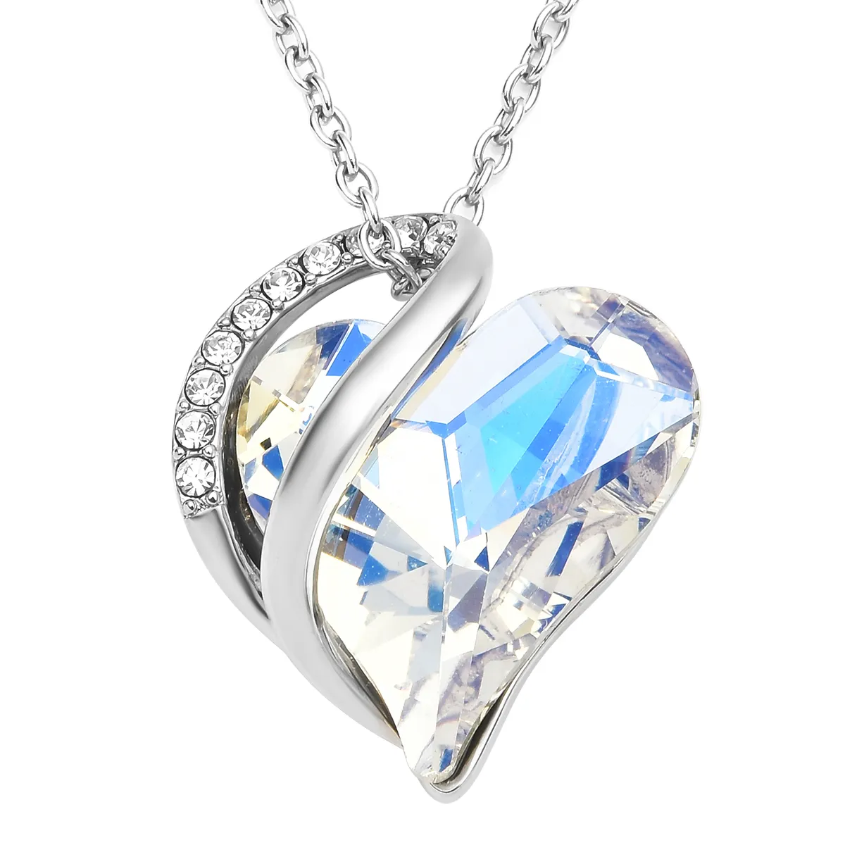 Crystal Heart Pendant Necklace
