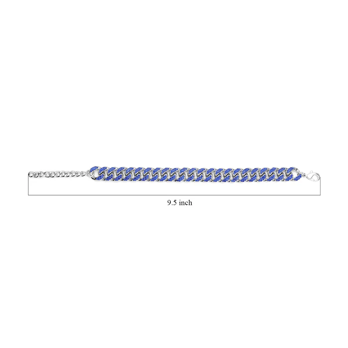 Crystal Curb Link Chain Bracelet