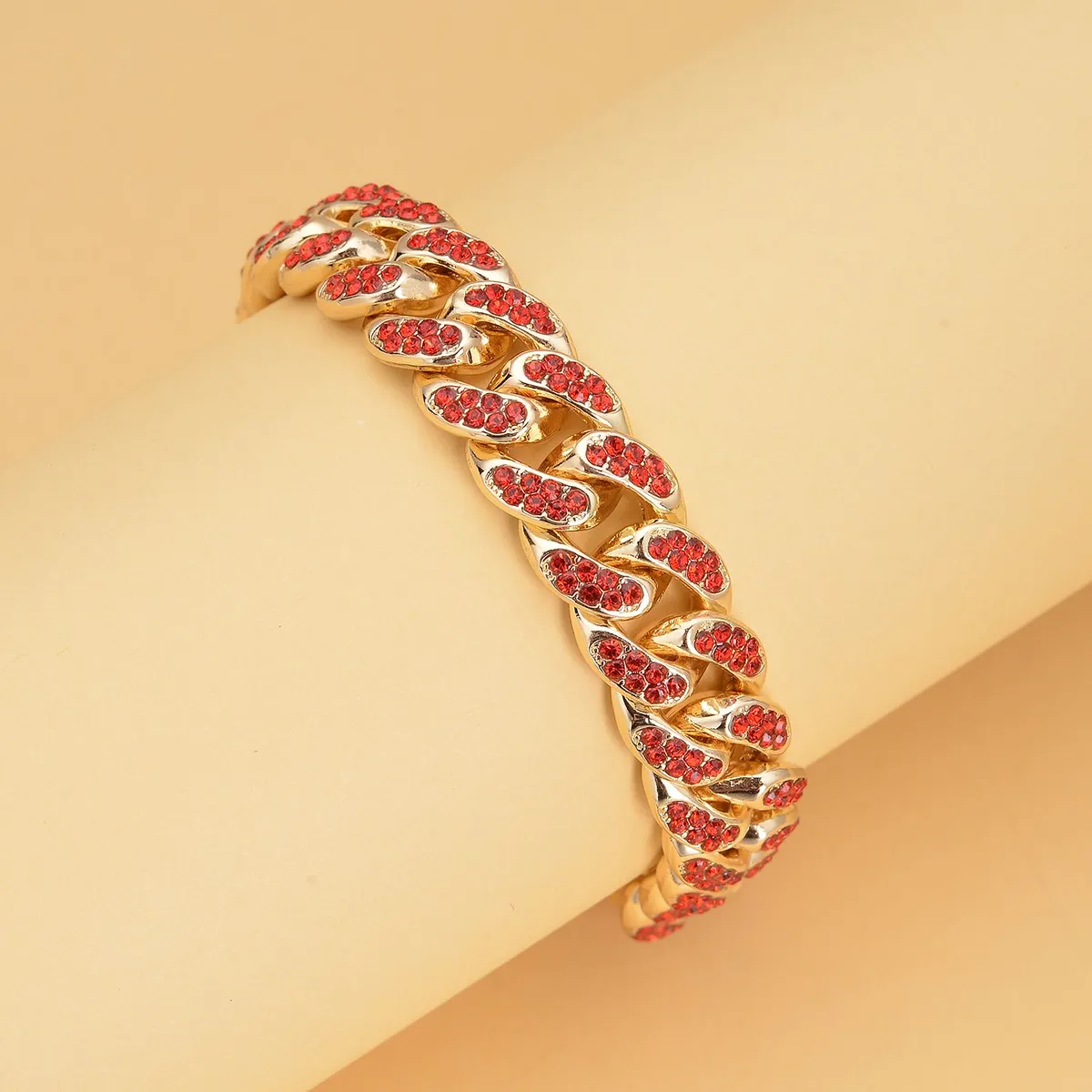 Crystal Curb Link Chain Bracelet