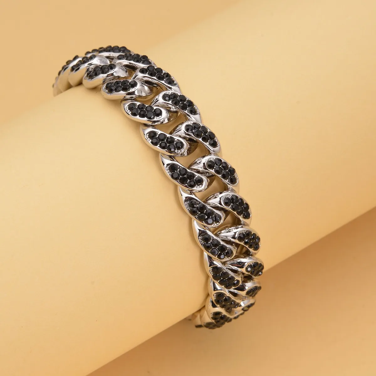 Crystal Curb Link Chain Bracelet