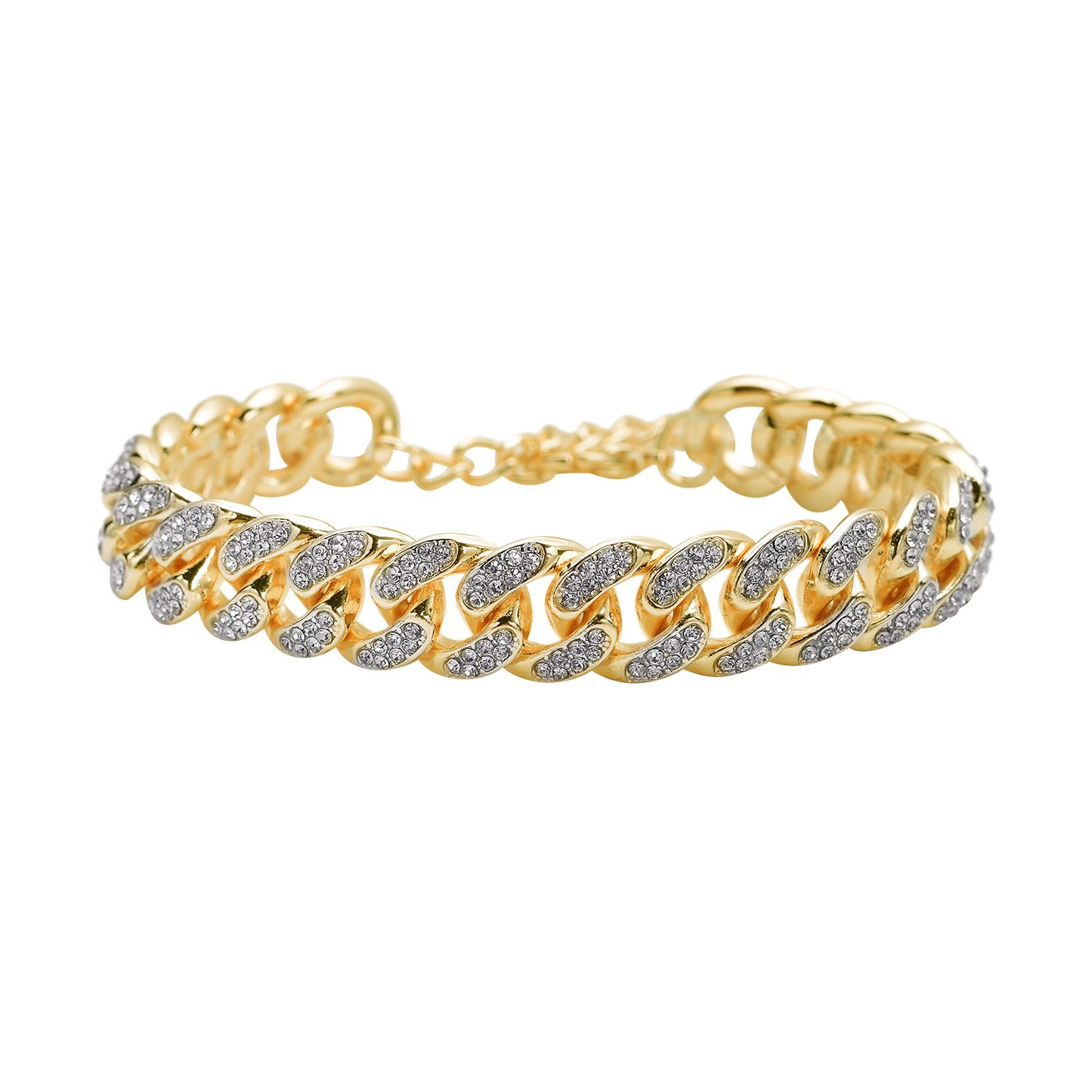 Crystal Curb Link Chain Bracelet