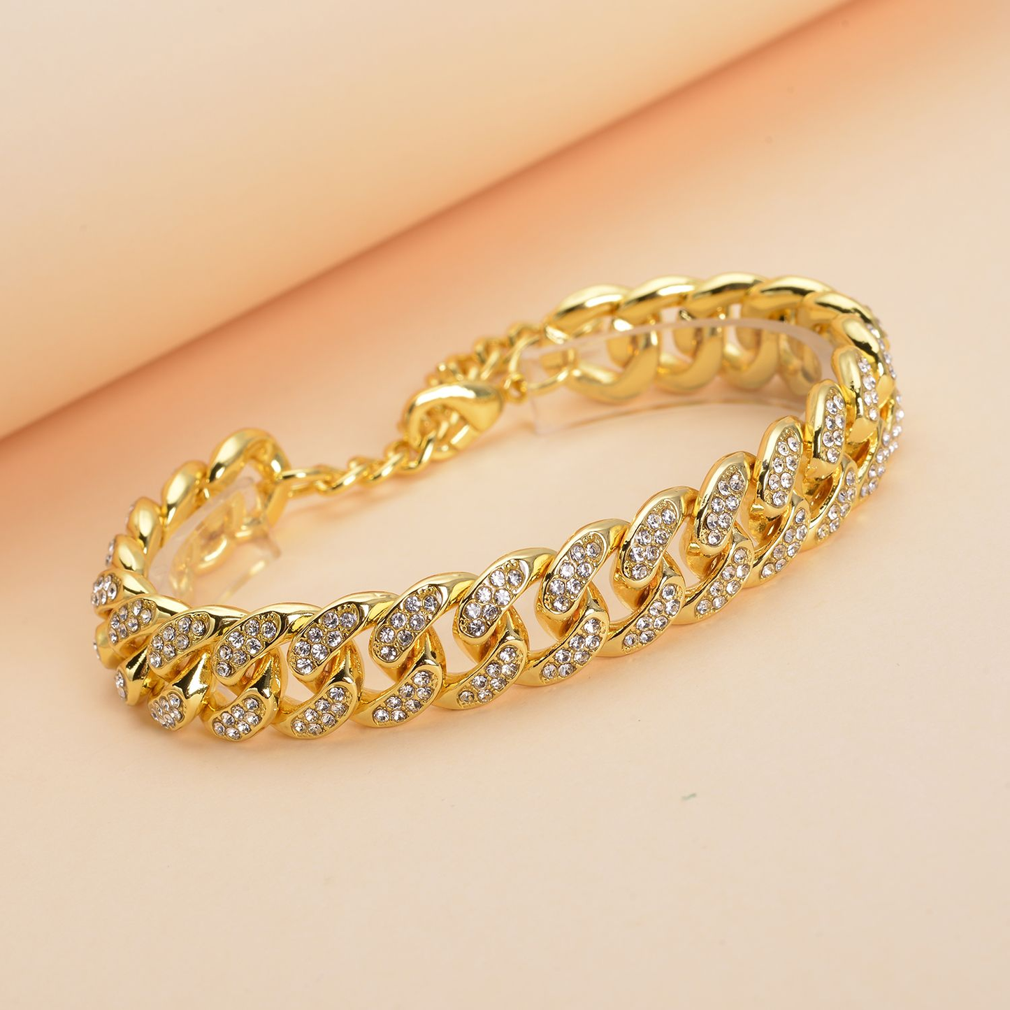 Crystal Curb Link Chain Bracelet