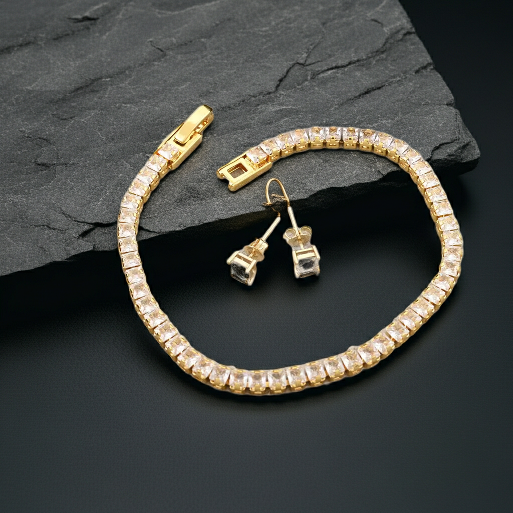 Tennis Bracelet & Earrings