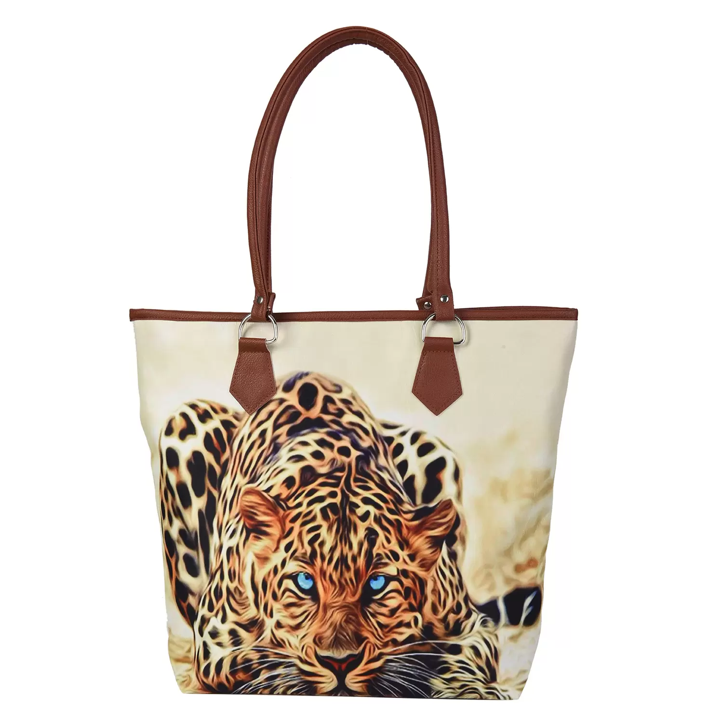 Leopard Print Pattern Tote Bag with Handle Drop