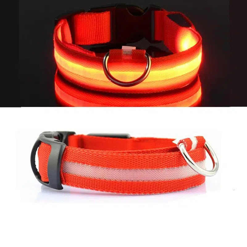 Pet Dogs Striped Glowing Collar