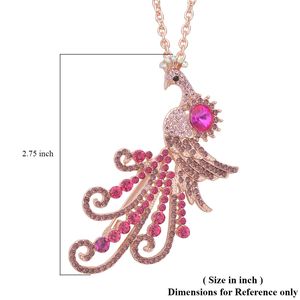 Peacock Brooch or Pendant Necklace 28-30 Inches