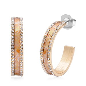 Pearl Shell Hoop Earrings