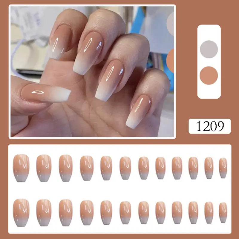 Medium Coffin Press On Nails