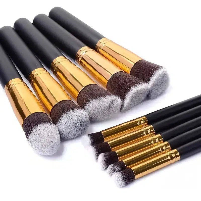 10Pcs Makeup Brushes Tool Set 5 Large Size And 5 small Size Brushes Powder Eye Shadow Foundation Blending Beauty Make Up Brush